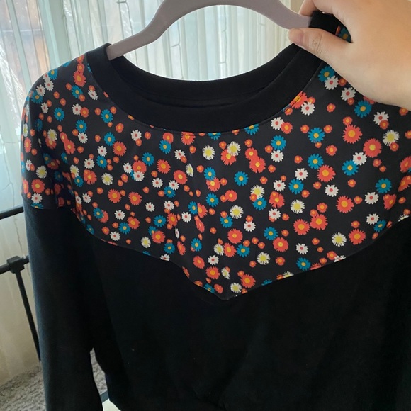 Nike NSW Heritage Crew Fleece Floral Black - Picture 3 of 5